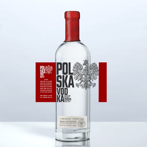 Artisan label with the title 'Vodka design'