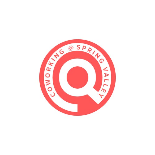 Co-working space design with the title 'Bold Logo for Coworking @ Spring Valley'