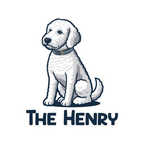 Bully dog logo with the title 'Logo design concept for The Henry'