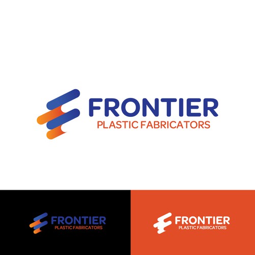 Plastic design with the title 'Frontier plastic fabricators'