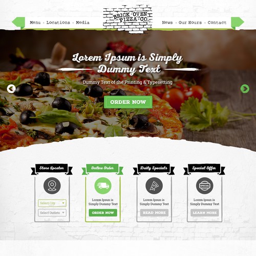 Design firm website with the title 'Catering website design'