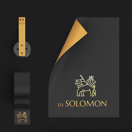 Law firm brand with the title 'Solomon - Logo design'
