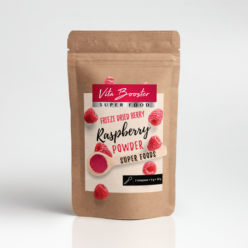 Raspberry design with the title 'Raspberry Powder'