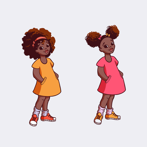 African American design with the title 'Character design '