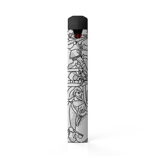 Retail illustration with the title 'PIMP MY BO ECIG'