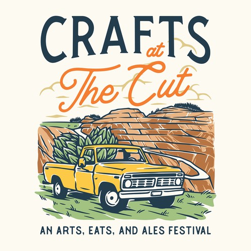 Western logo with the title 'Design for ales festival'