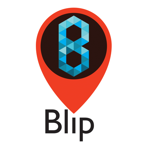 Navigation logo with the title 'Blip logo'