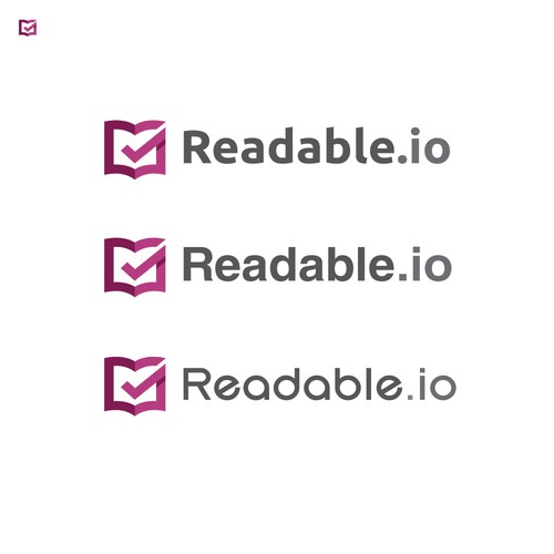 Check mark logo with the title 'Logo for an English website'