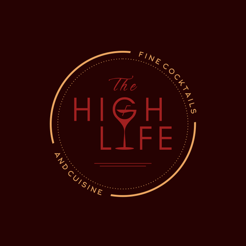 Cuisine design with the title 'The High Life'