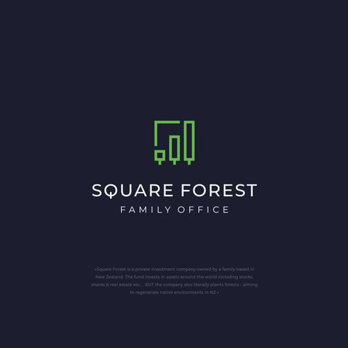 Square design with the title 'Logo for investment company'