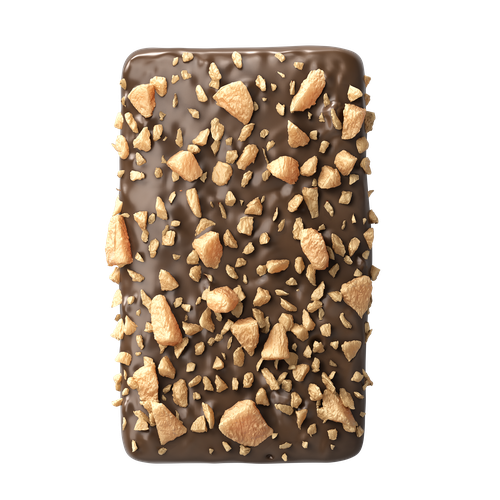 3D rendering design with the title '3d chocolate protein bar'