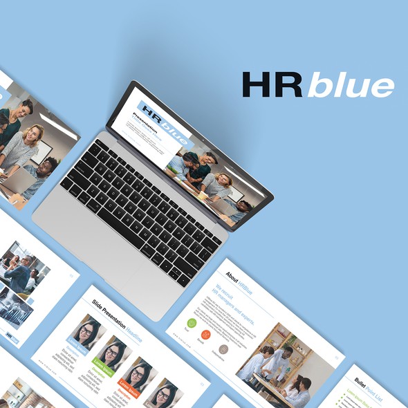 HR design with the title 'HRBlue Presentation'