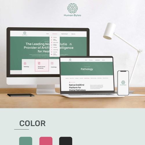 Artificial intelligence website with the title 'Human Bytes'