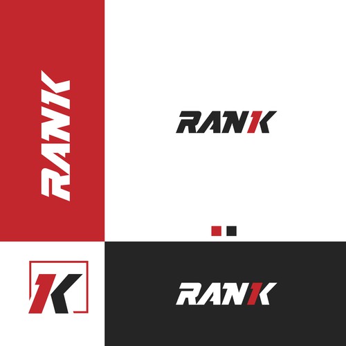 One logo with the title 'Rank1 logo design'