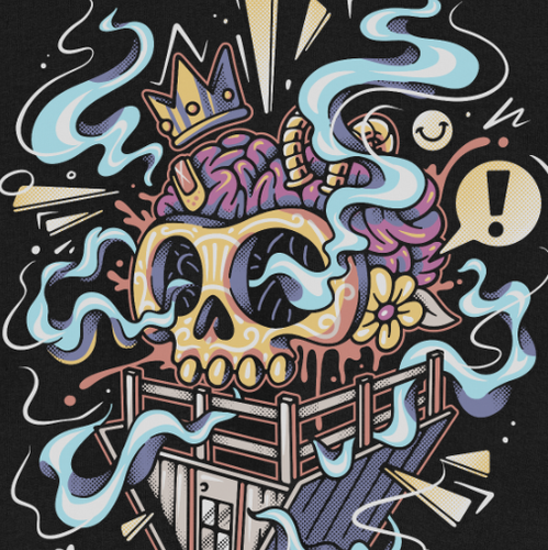 Adventure t-shirt with the title 'House of Broken Minds'