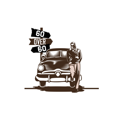 Men design with the title '60 over 60'