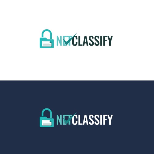 Lock logo with the title 'NETCLASSIFY LOGO PROJECT'