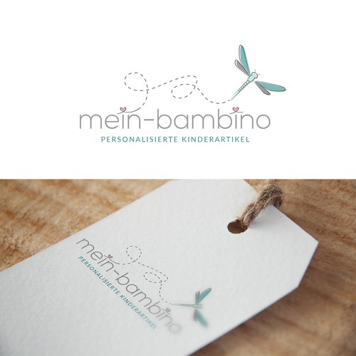 Dragonfly design with the title 'Logo concept for a childrens boutique'