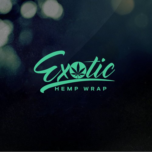 Smoke design with the title 'Design a original and flavorful logo for Exotic Hemp, hemp wraps'
