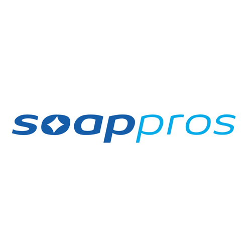 Soap logo with the title 'Soap Pros Logo'