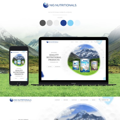 Clean website with the title 'Home Page Concept'