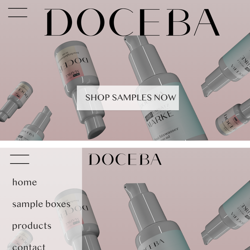 Cosmetics website with the title 'Website Design for Cosmetic Company'