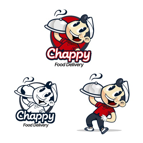 Fast food logo with the title 'Chappy Food Delivery'