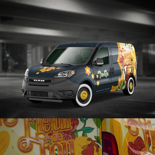 Van design with the title 'CarWrap'