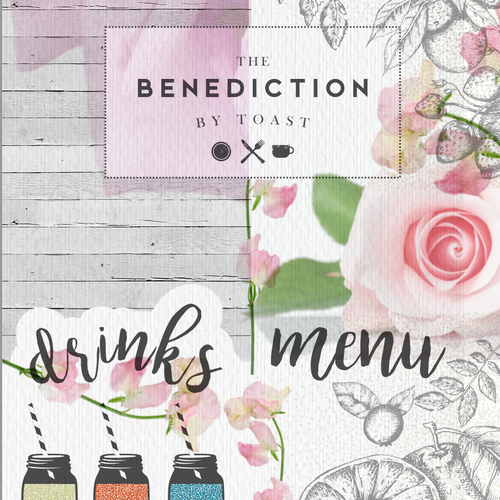 Lovely design with the title 'Shabby chic Menu for restaurant'