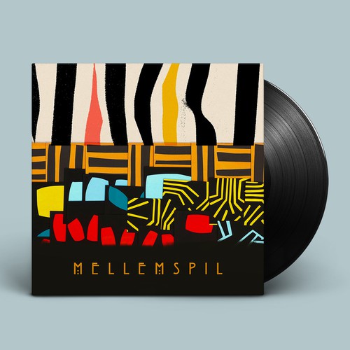 CD cover illustration with the title 'CD COVER DESIGN'