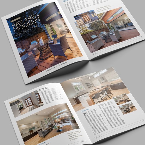 Catalogue design with the title 'Magazine design'