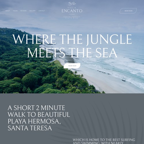 Weebly design with the title 'Landing page for luxury villa'