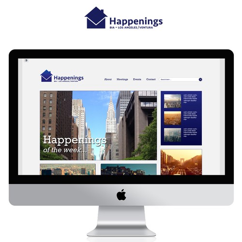 Email logo with the title 'Happenings'