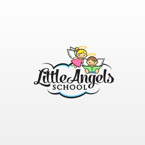 Angel wing design with the title 'Create a Logo for a Junior School'
