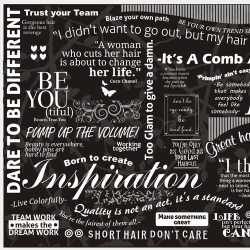 Wallpaper design with the title 'Design concept for wall graphic on salon spa'