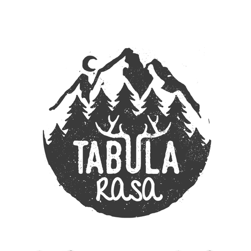 Black and white logo with the title 'Artistic illustration for wanderlust-like brand'