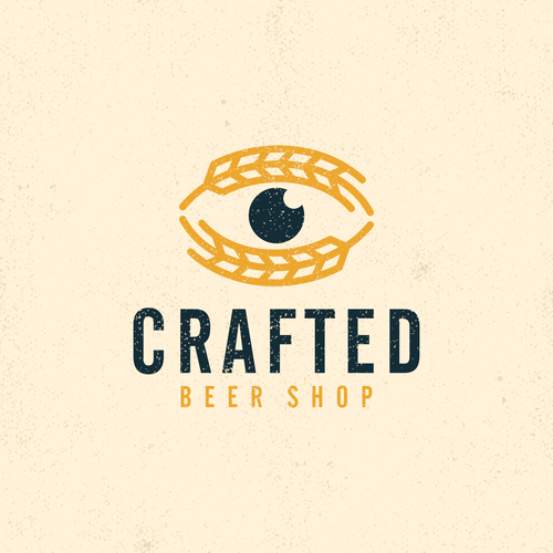 Barley design with the title 'Crafted Beer Shop Logo'