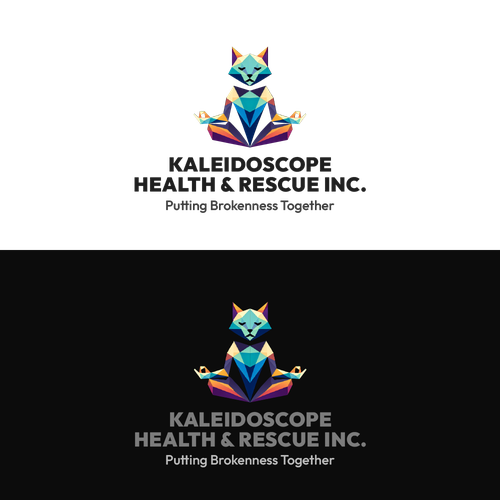 Polygon logo with the title 'Logo concept for a feline rescue center'
