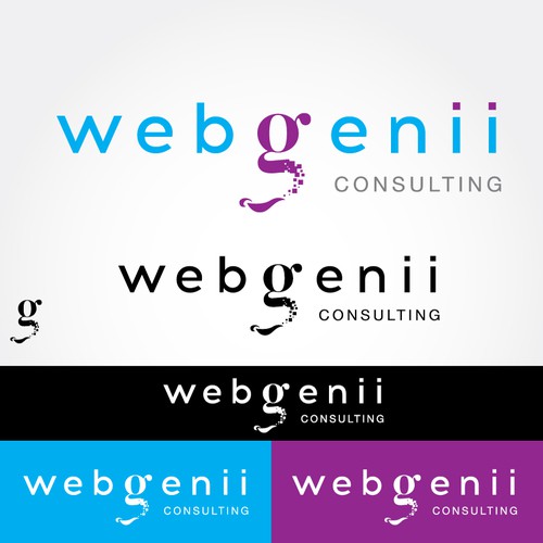 Computer brand with the title ' WebGenii Consulting'