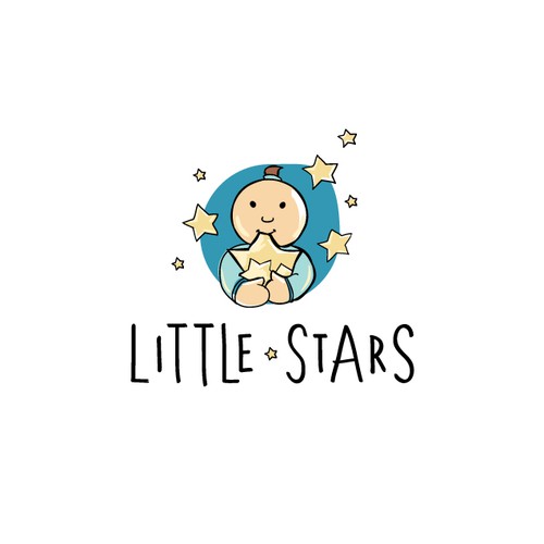 Childcare logo with the title 'Little Stars Logo'