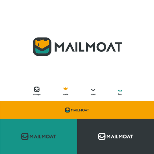 Castle logo with the title 'Logo Concept for Mail App'