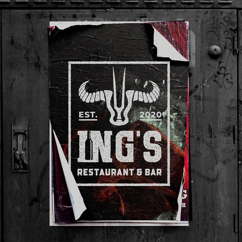 Rough design with the title 'ING'S design proposal'