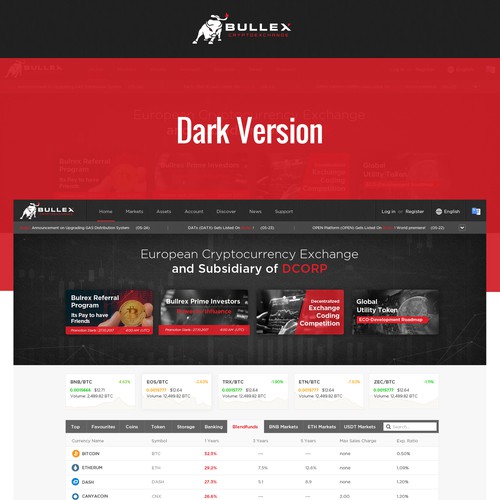 Crypto website with the title 'Crypto Exchange Website Design'