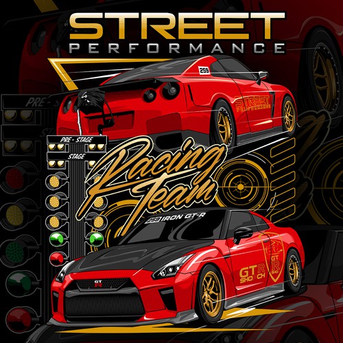 Racing t-shirt with the title 'STREET PERFORMANCE RACING TEAM'