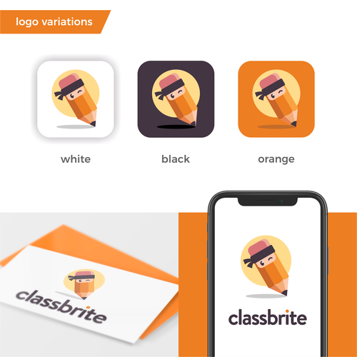 Student design with the title 'ClassBrite'