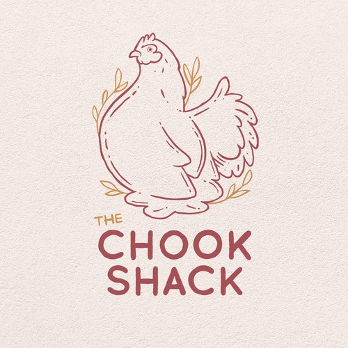 Feather logo with the title 'Feathered Delights: Crafting the Perfect Logo for 'The Chook Shack' – Your Premier Pet Chicken Supplier and Online Poultry Emporium'