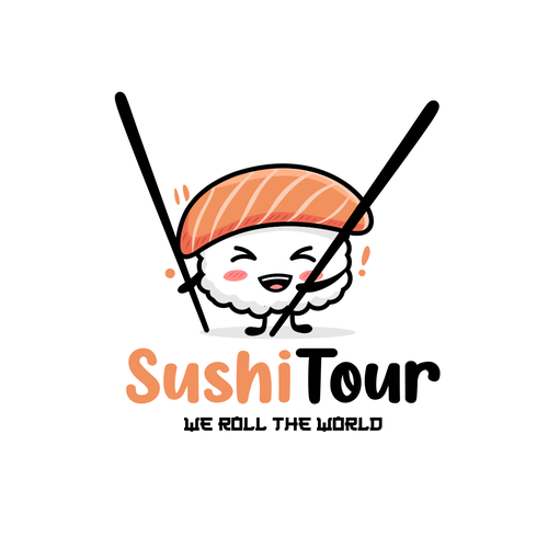 Japanese restaurant design with the title 'sushi tour'