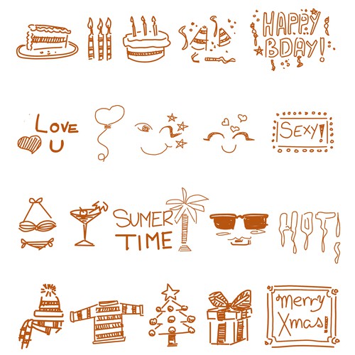 Doodle design with the title 'Doodles time!!'