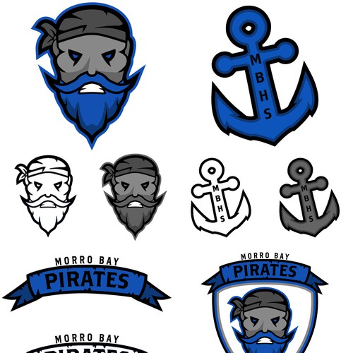 Athletic brand with the title 'Proposed Brand Identity for the Morro Bay Pirates'