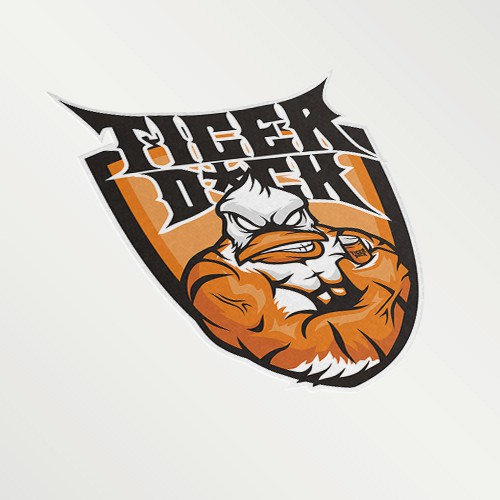Tiger logo with the title 'Masculine Tiger Duck'